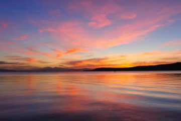 Lake Taupo - Sonnenuntergang - Neuseeland im Mai