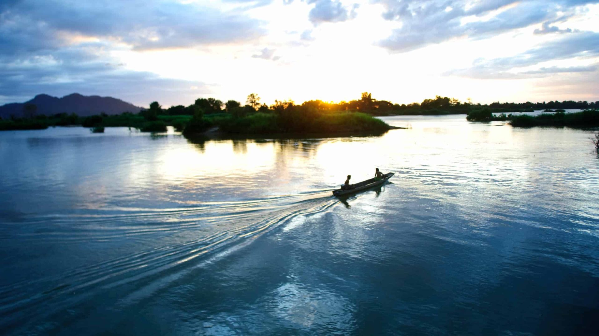 Bootsfahrt auf dem Mekong während einer Laos Rundreise