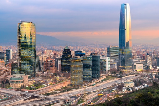 Stadtansicht von Santiago de Chile