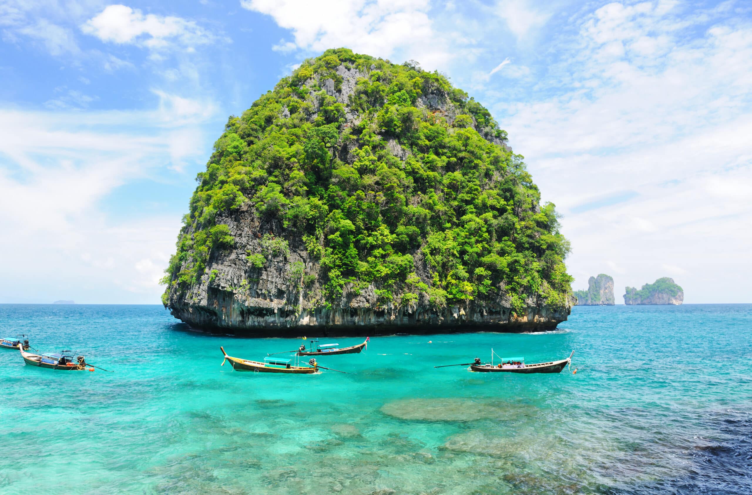 Unbewohnte Insel bei Krabi in Thailand