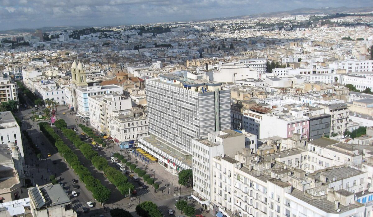 beliebte Straße in Tunis