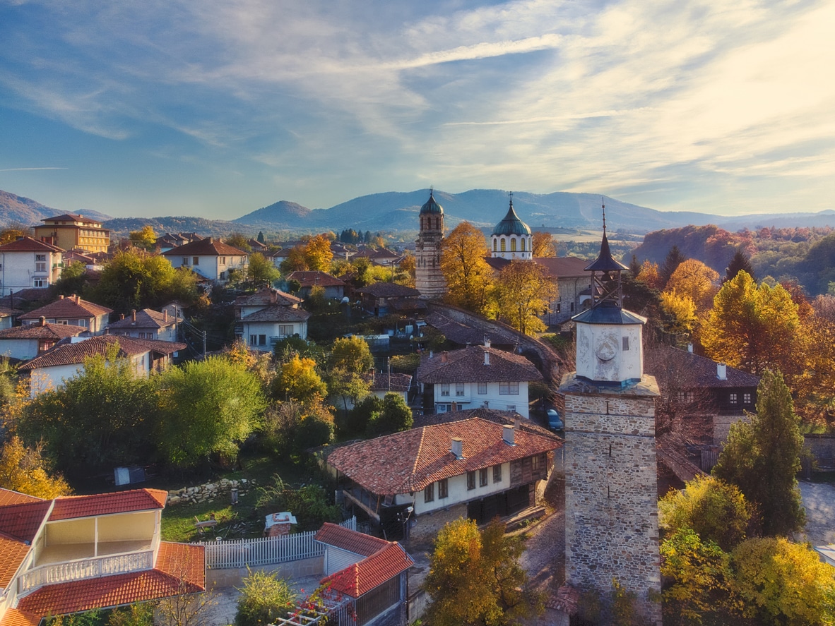 Historische Stadt und Landschaft in Bulgarien