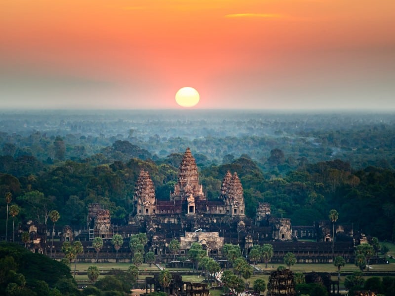Angkor Wat bei Sonnenaufgang, Kambodscha