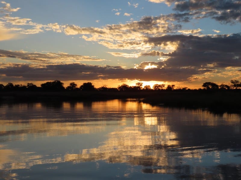 Sonnenuntergang - Okavango - Namibia