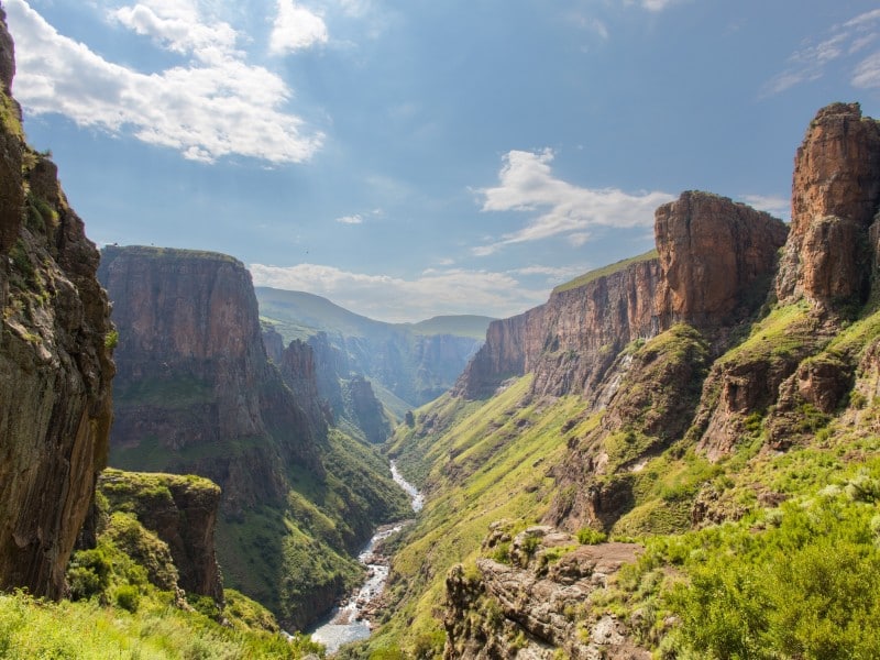 Maletsunyane River valley-Lesotho