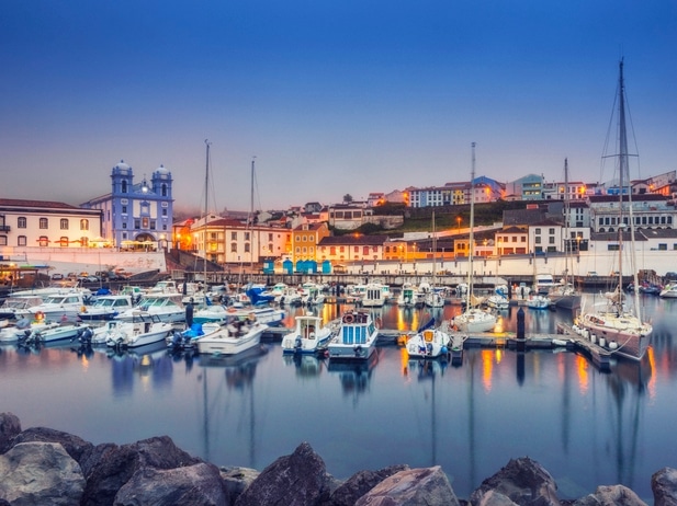 Hafen Abends- Angra do Heroísmo - Azoren