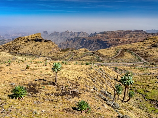 Straße - Simien-Gebirge - Äthiopien