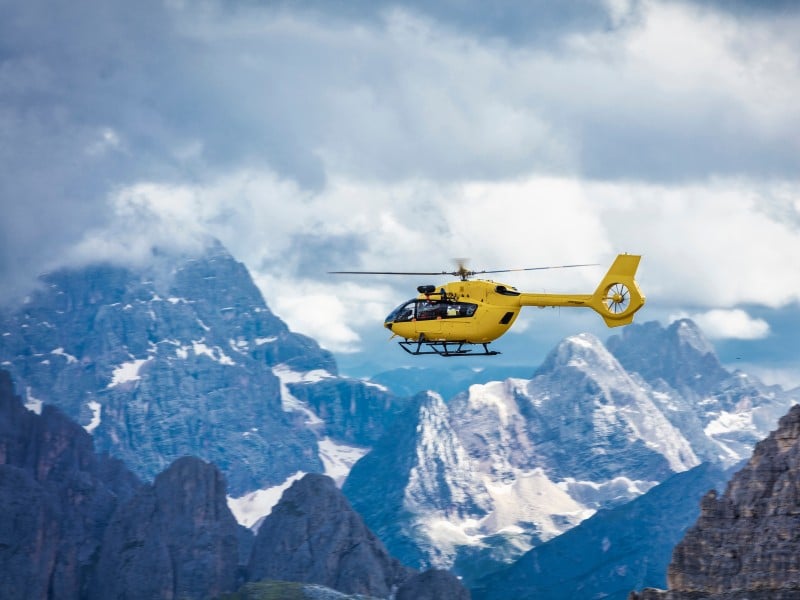 Helikopterflug in Bergen - Neuseeland