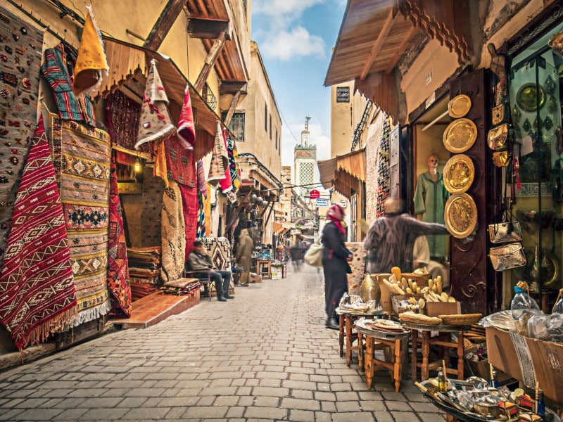 Straßen- Fez- Marokko