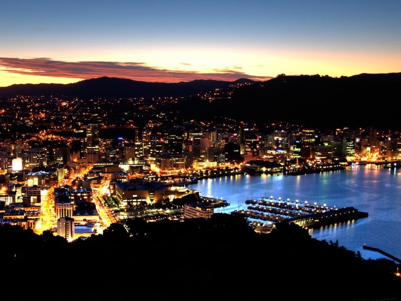 Wellington bei Nacht - Neuseeland