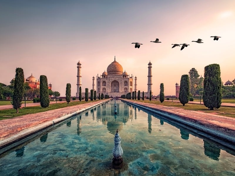 Taj Mahal Mausoleum - Agra - Indien