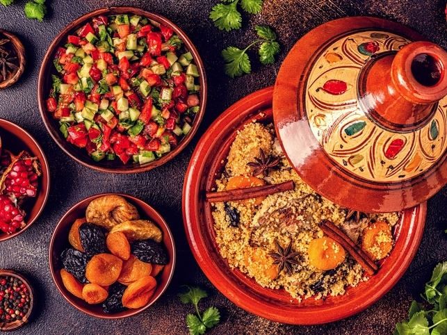 Traditionelles Essen (Tajine) - Marokko