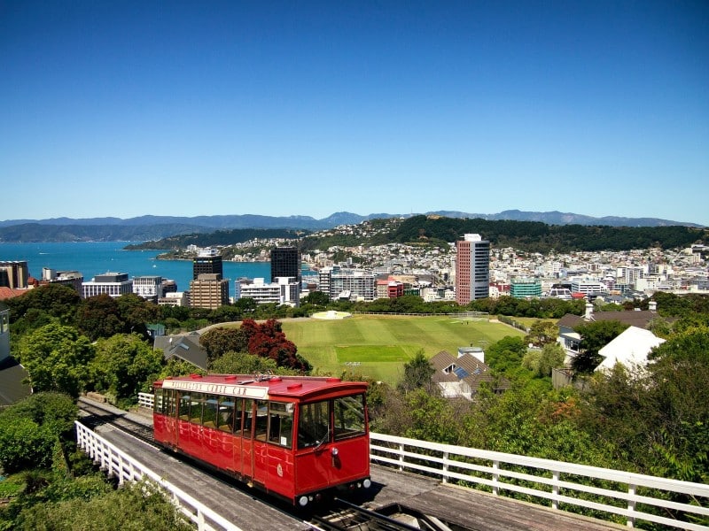 Train in Wellington, New Zealand