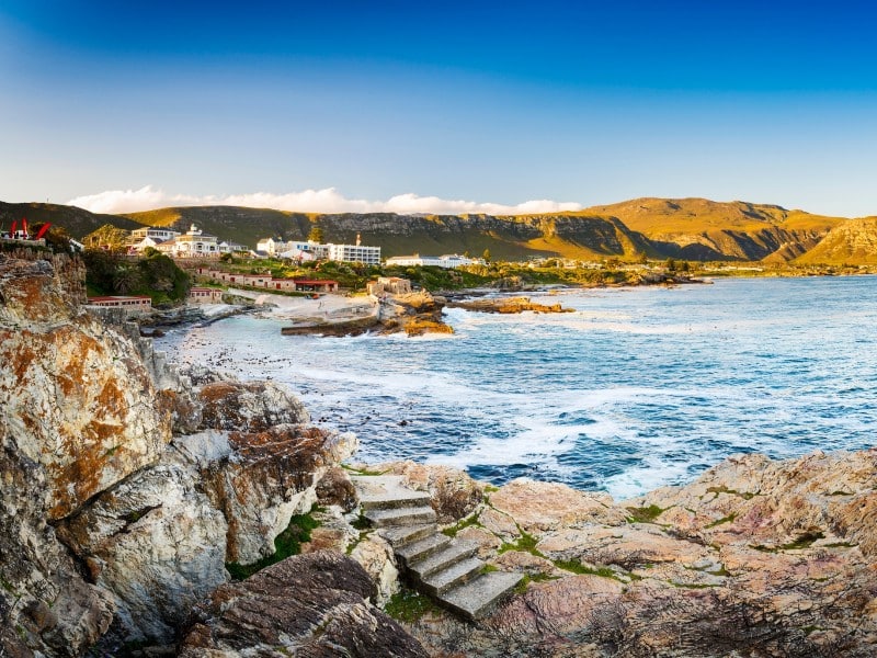 Walbeobachtungsstadt Hermanus-Südafrika