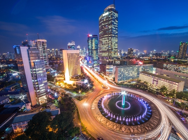 Monument Nachts - Jakarta - Indonesien