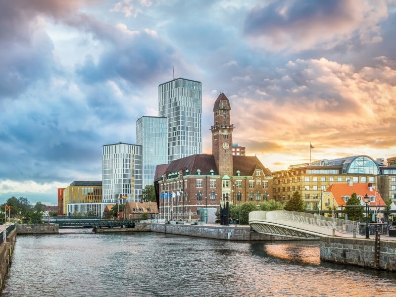 Kanal & Skyline - Malmö - Schweden