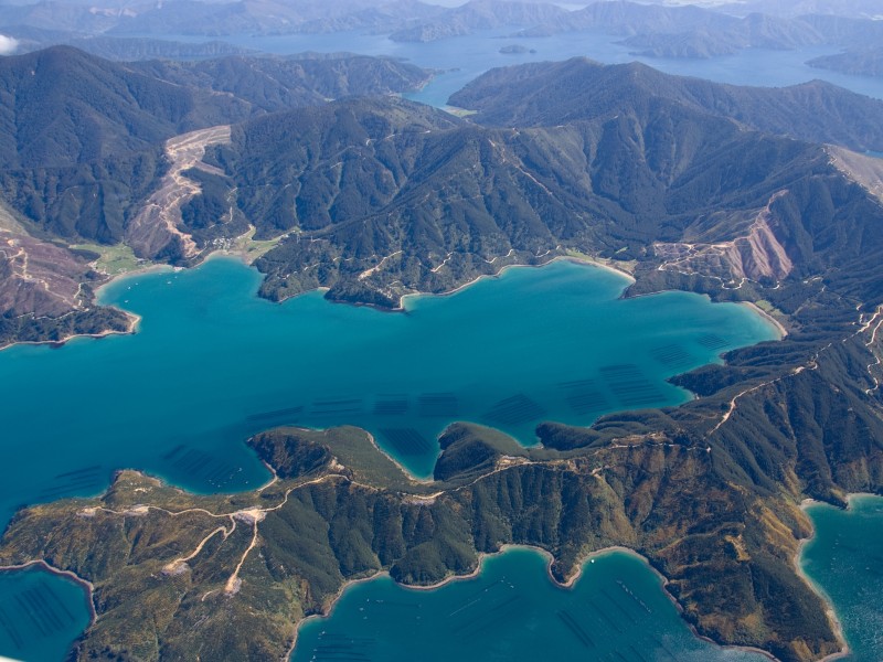 Aerial - Marlborough Sounds - Neuseeland