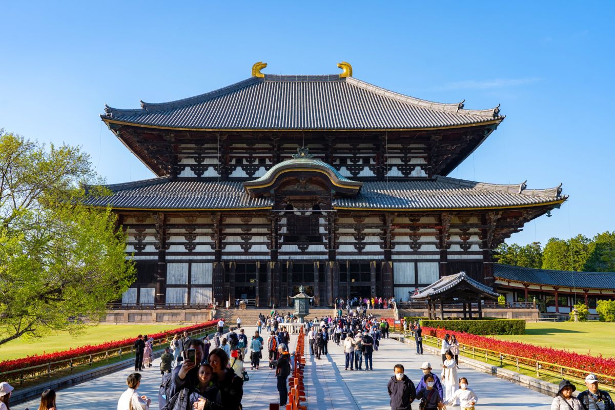 Der buddhistische TempelTōdai-ji in der Stadt Nara