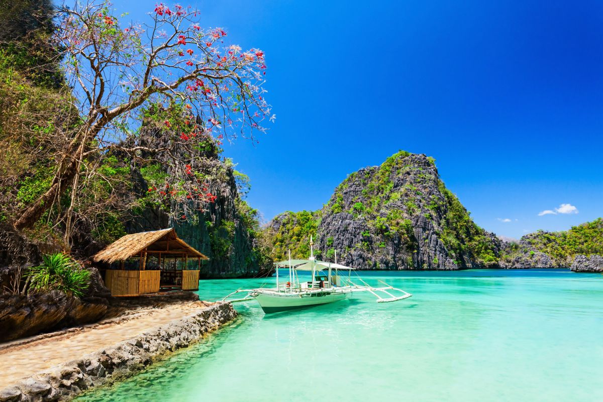 Tropische Lagune auf der Insel Coron