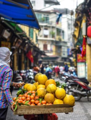 Obstverkäufer in den Gassen