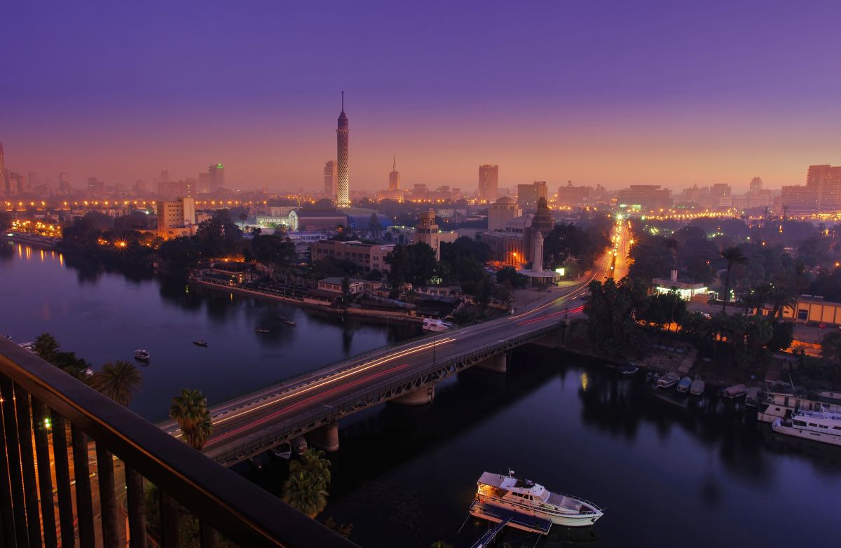 Panorama von Kairo und Nil mit dem Cairo Tower