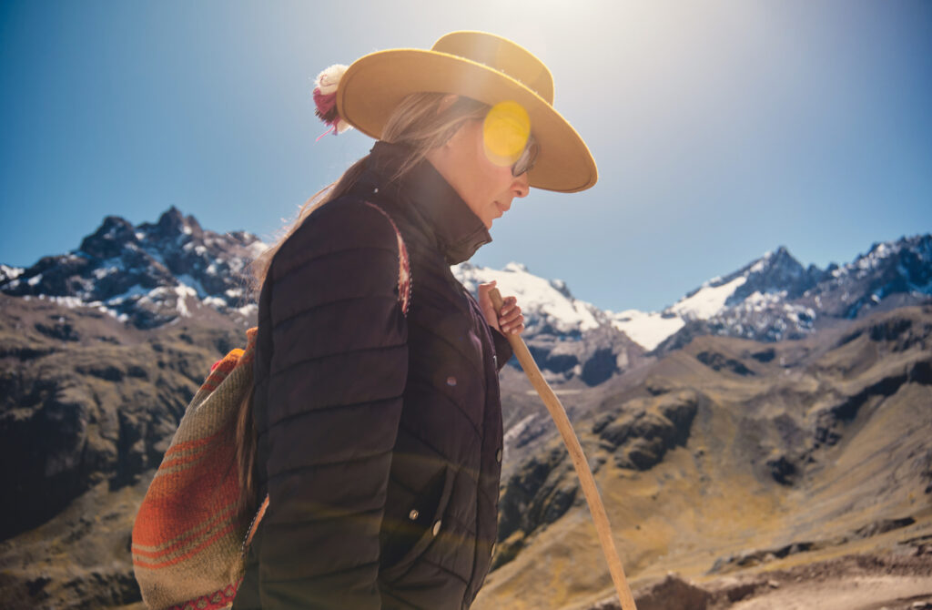 Trekkinglandschaft in Peru während der trockeneren Reisezeit