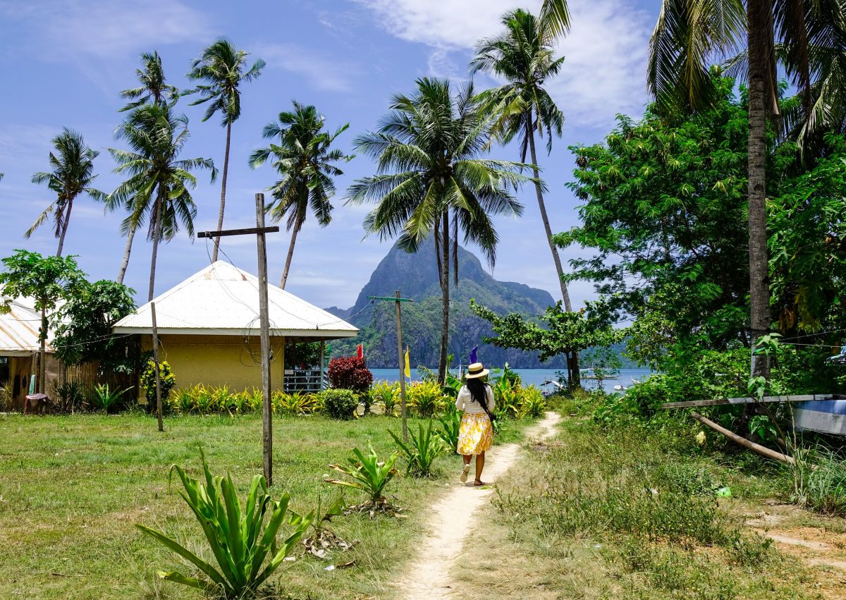Ländliche Landschaft auf der Insel Palawan, Philippinen