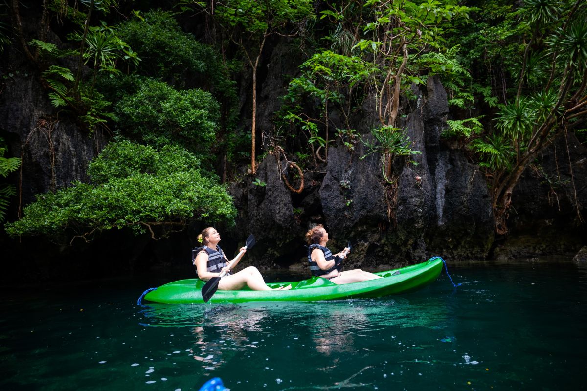 Spektakuläre Landschaft in den Lagunen von El Nido