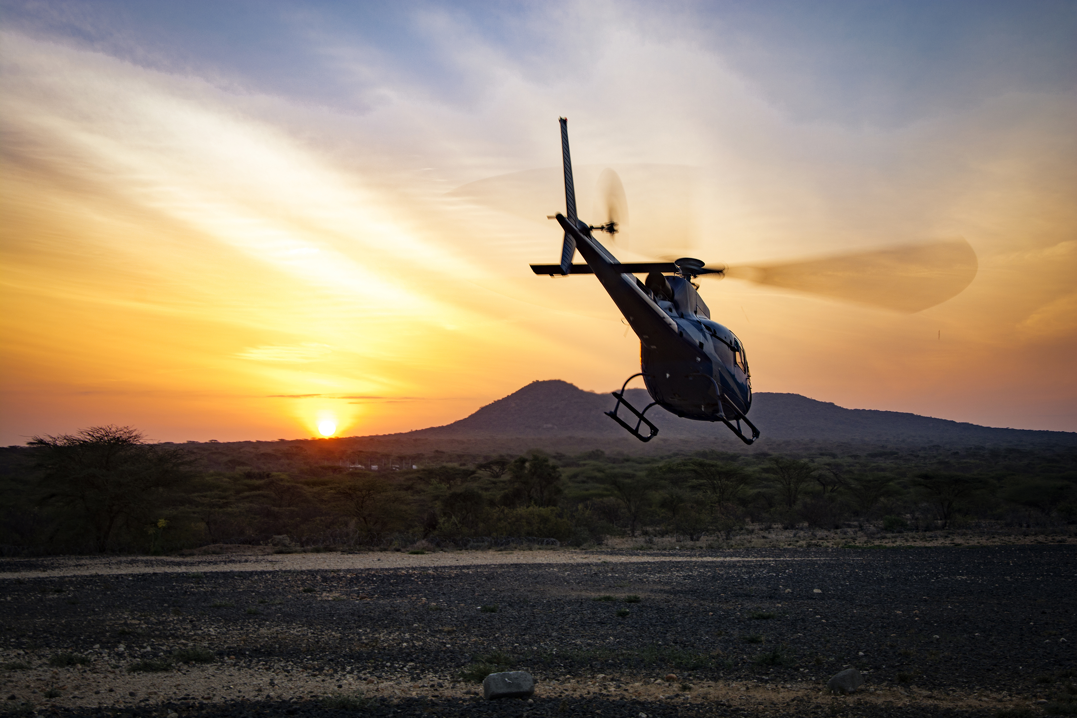 Kleinflugzeug für einen Safari-Inlandsflug in Kenia