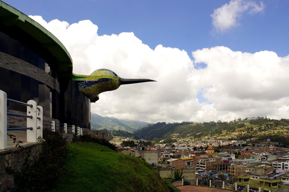 Blick über Otavalo vom ‘Balcon’ in Ecuador, einzigartiges Stadterlebnis