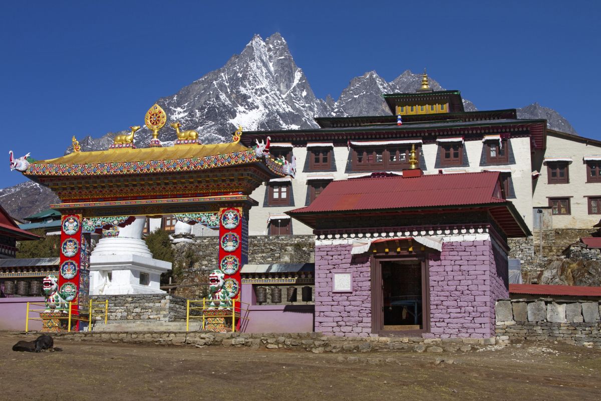 Sherpa-Kloster von Tengboche (3860 m) im majestätischen Nepal