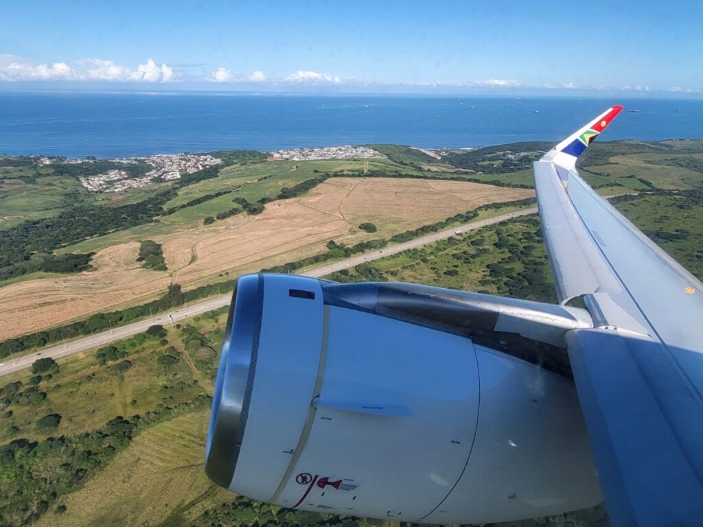 Rückflug über die atemberaubende Landschaft Südafrikas