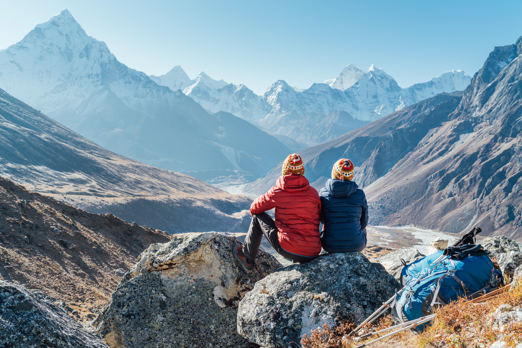 Himalaya Landschaft zur besten Reisezeit in Nepal