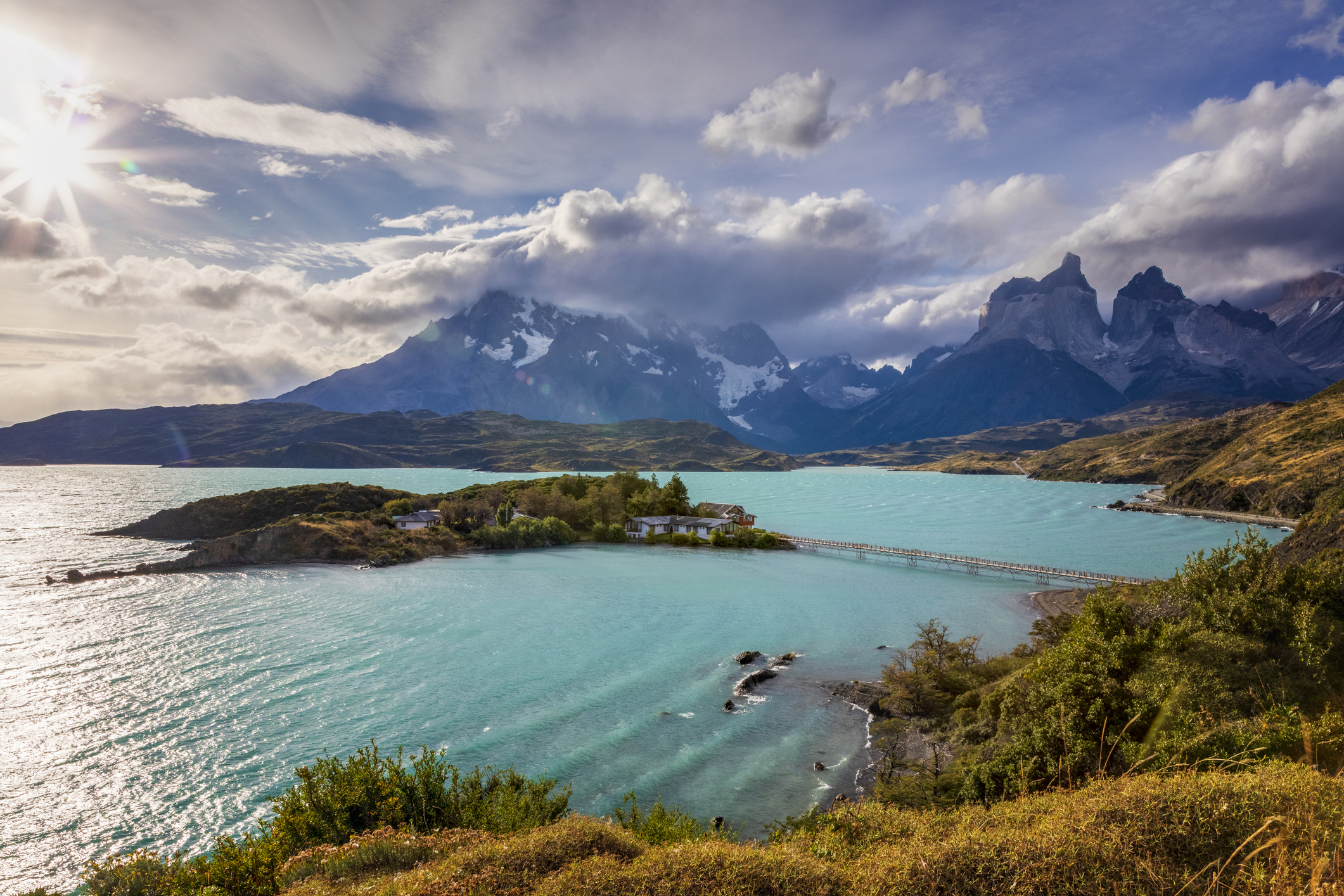 Berge, See und Landschaft Patagonien