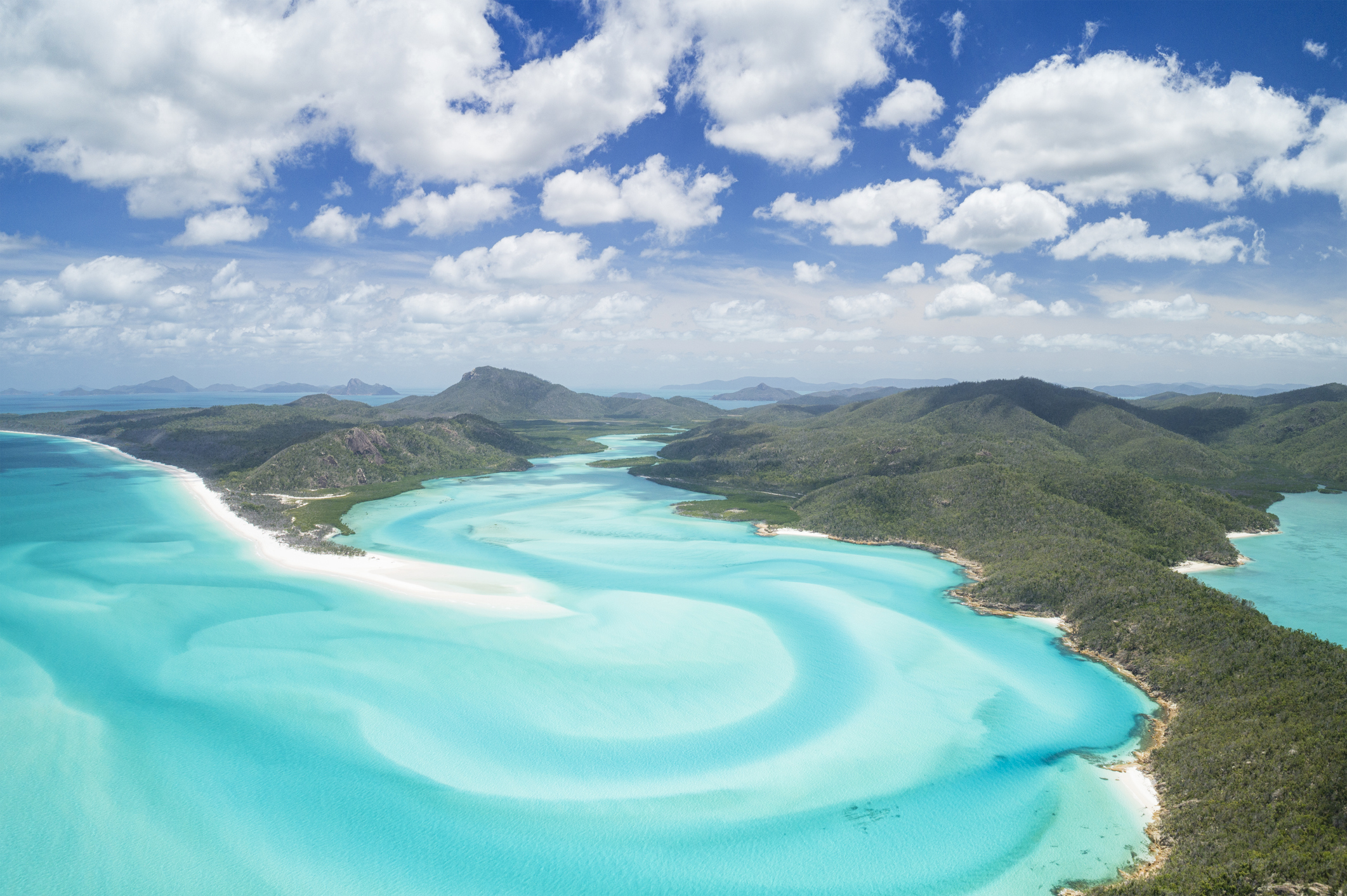 Einzigartiges Luftpanorama des berühmten Great Barrier Reefs