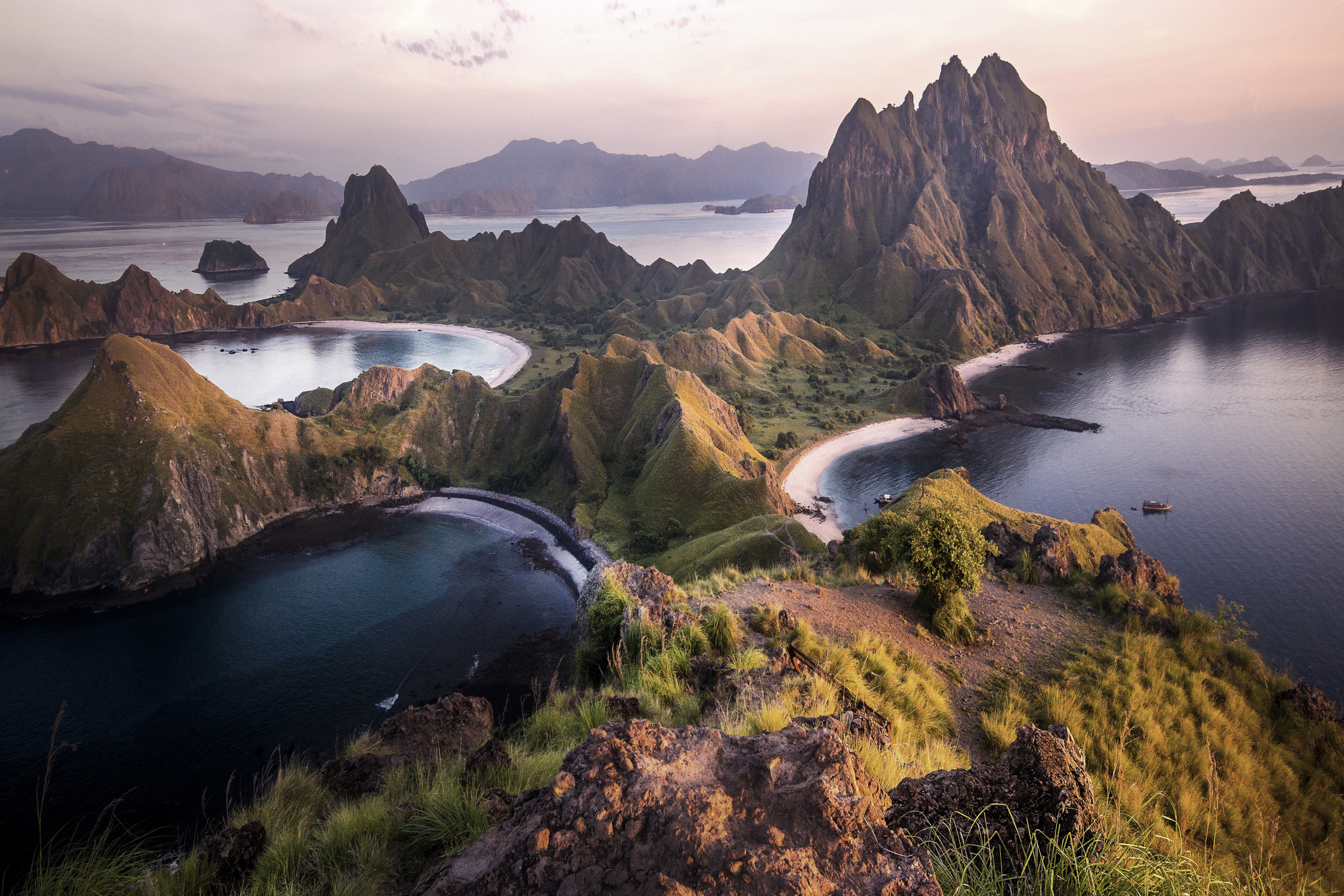 Luftaufnahme Padar Island, Nationalpark Komodo, Indonesien
