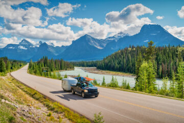 Wohnmobil-Roadtrip durch die kanadischen Rocky Mountains entlang des Icefields Parkway