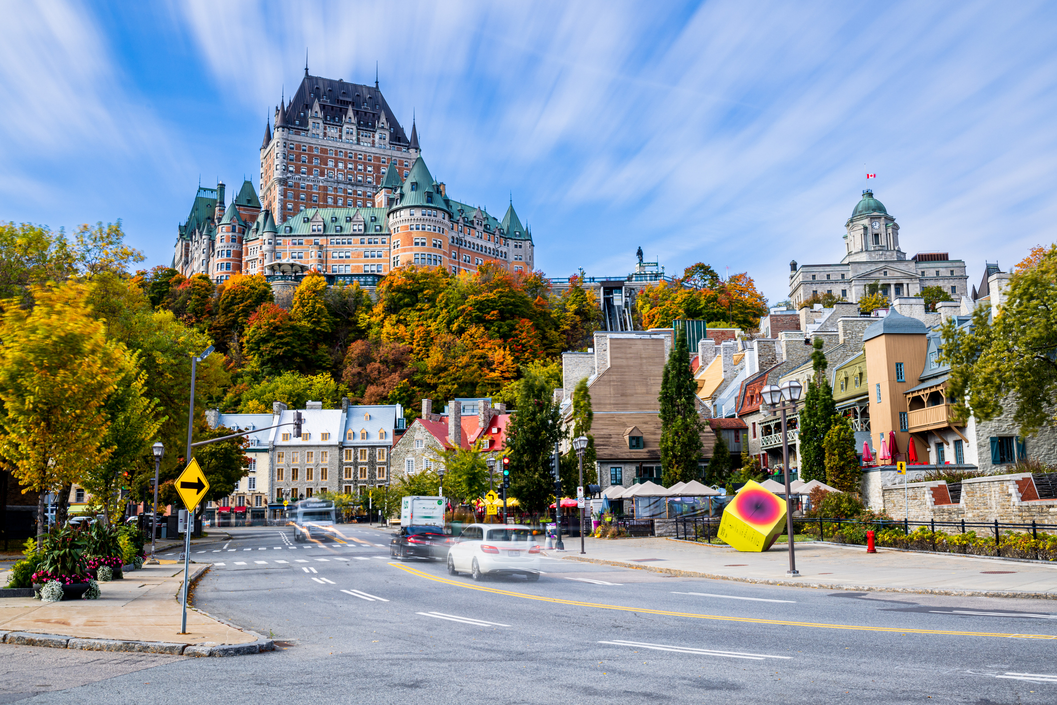 das Wahrzeichen der Altstadt von Quebec, das Château Frontenac
