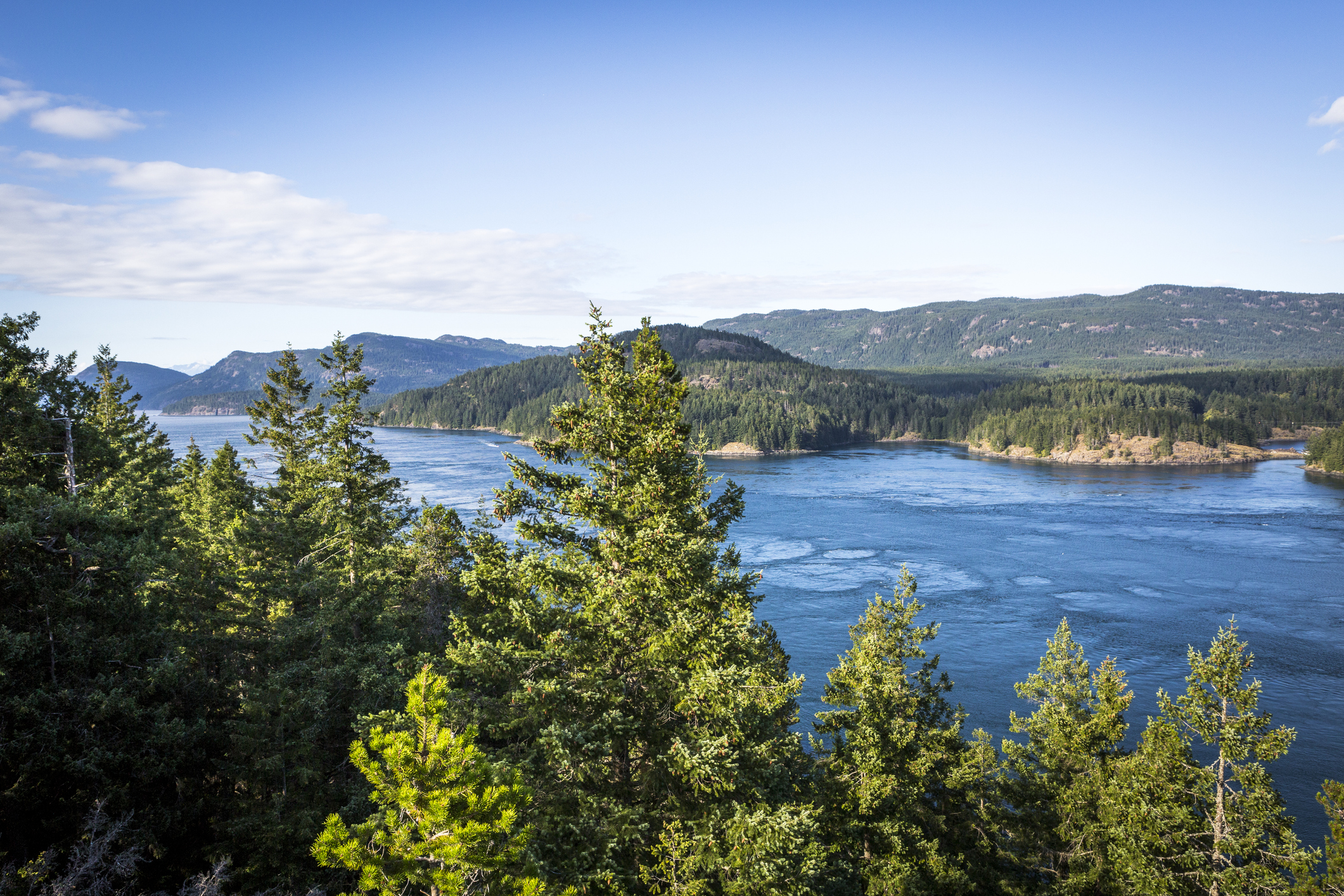 Malerische Ausblicke vom Wanderweg auf Vancouver Island, Kanada.