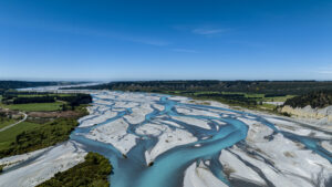 Das Ökosystem des Flusslagunentals – Luftaufnahme