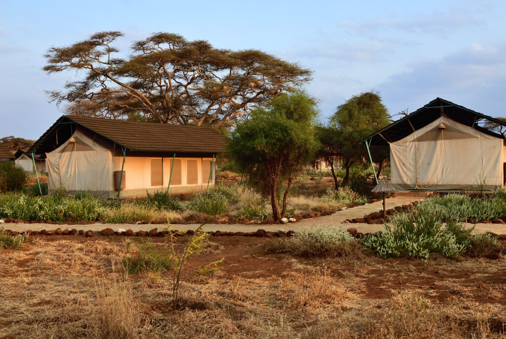 Safari Lodges im Amboseli Nationalpark in Kenia