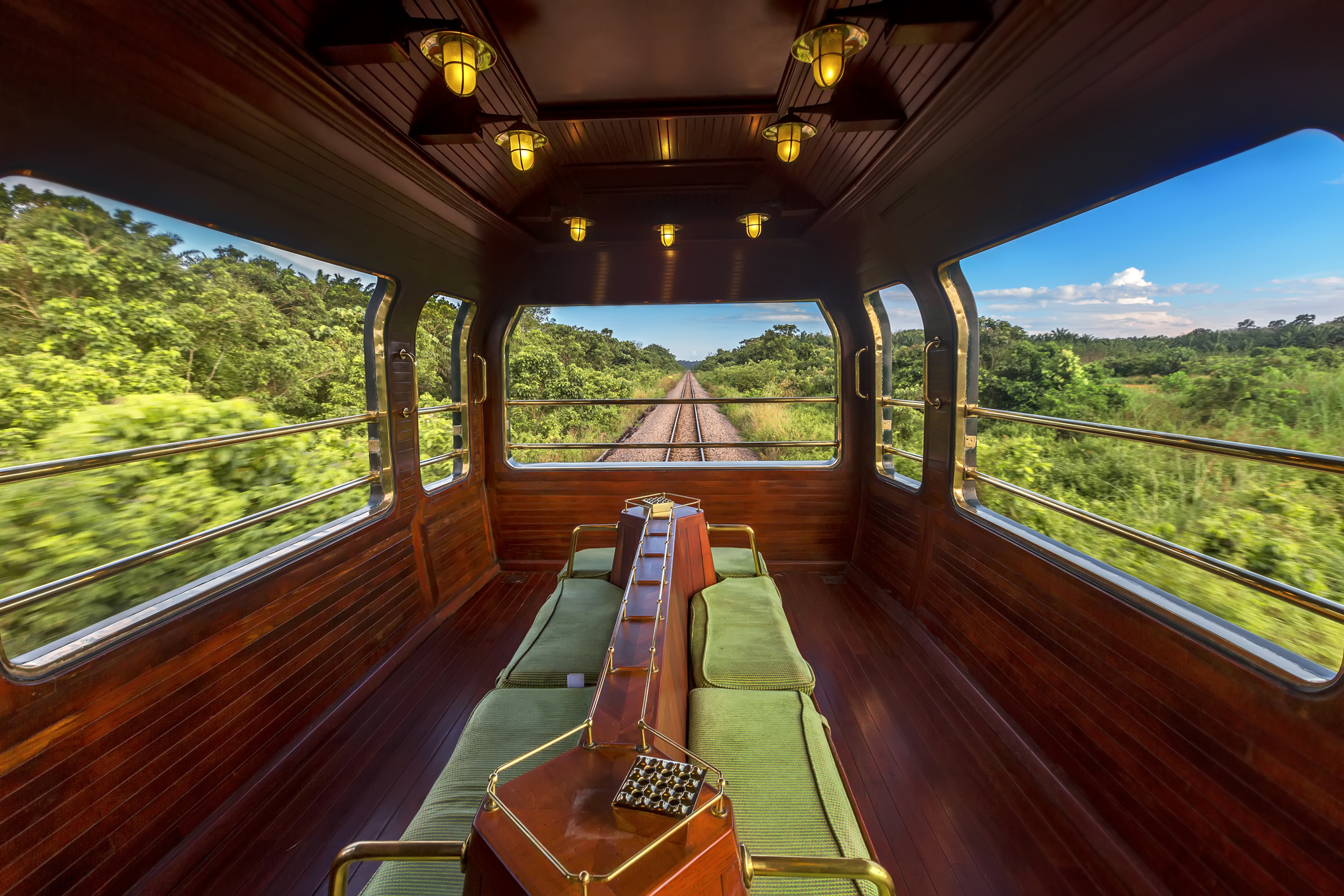 Zug im Dschungel von Malaysia