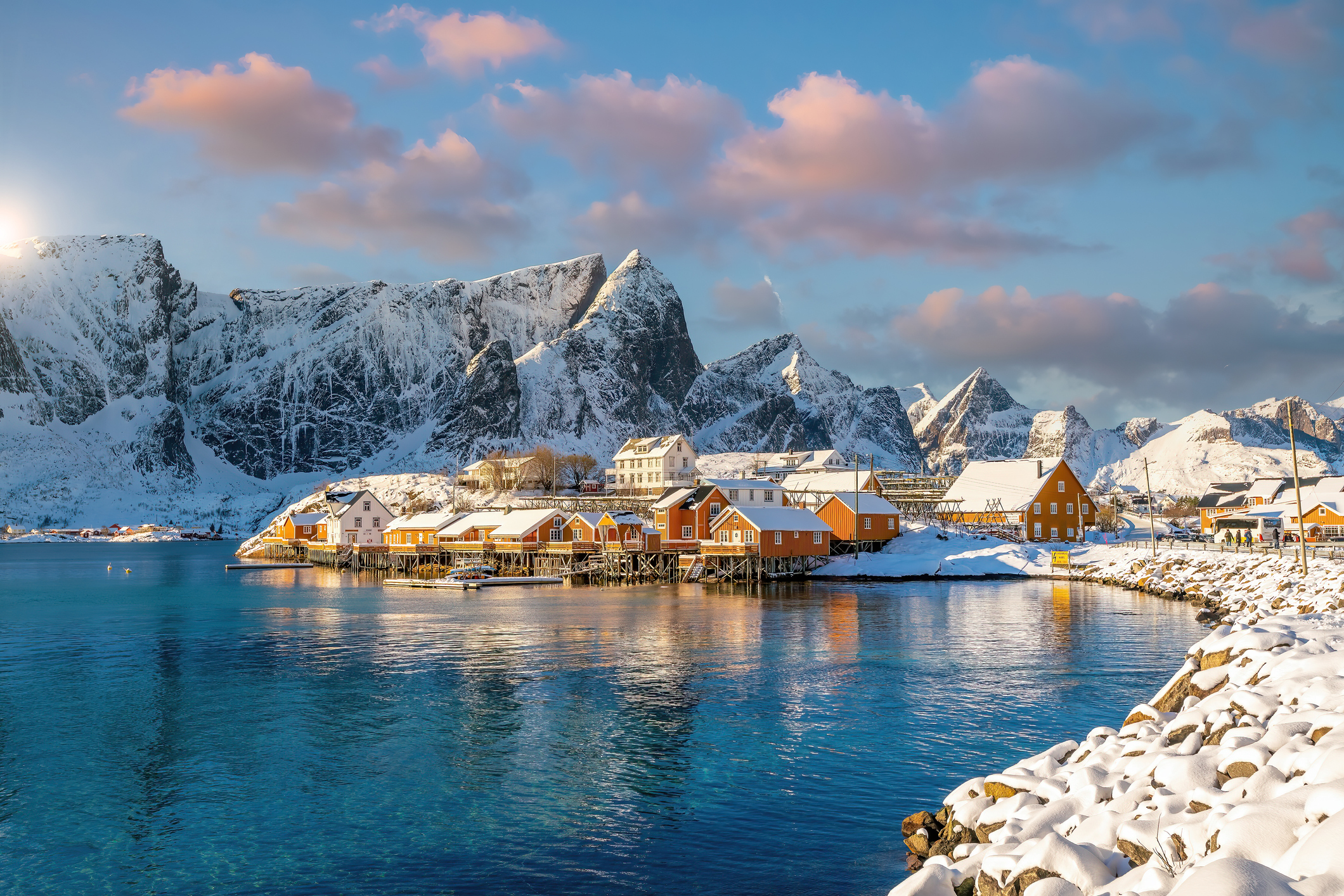 Wunderschöne Naturlandschaft der Lofoten in Norwegen