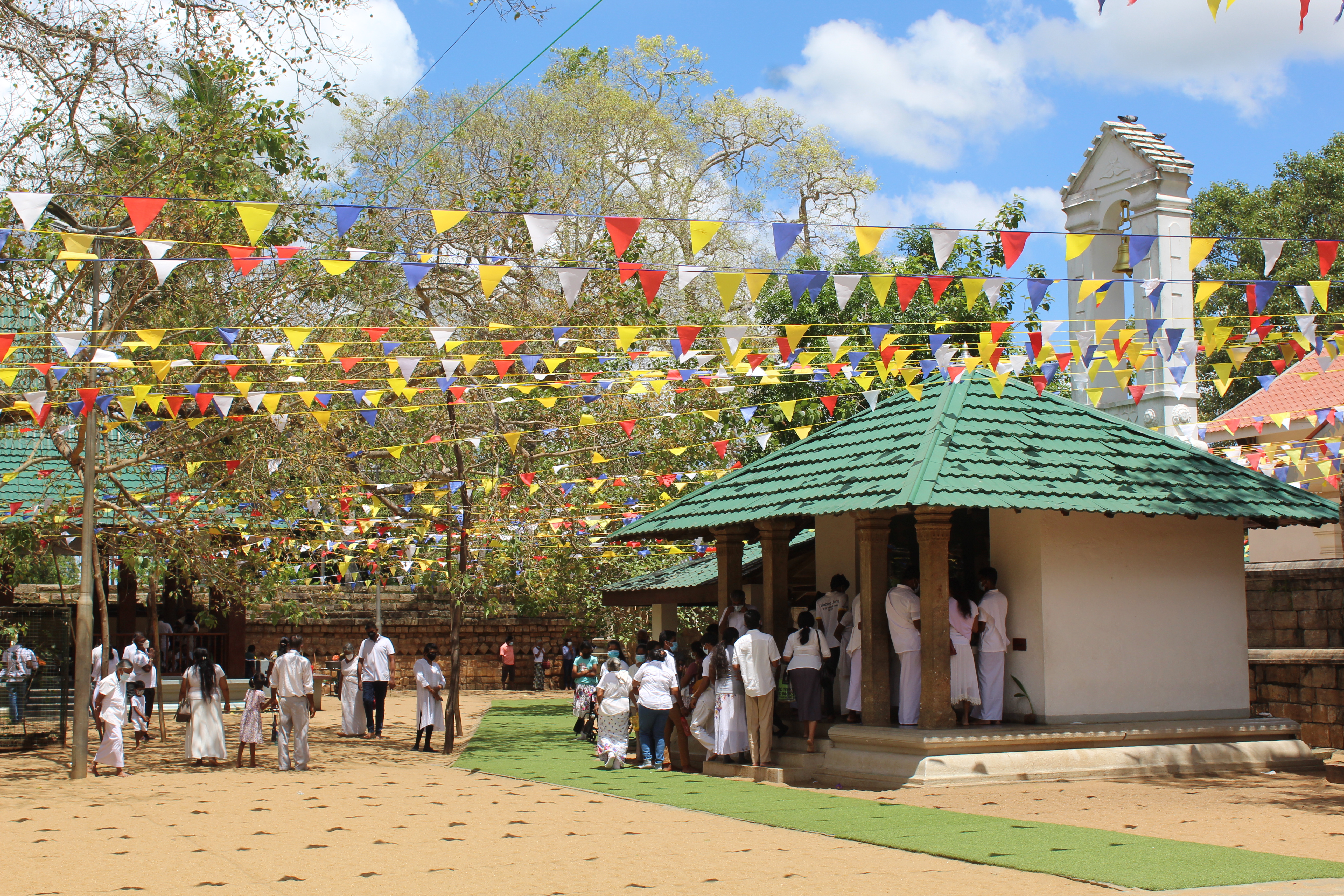 Detail of Sri Maha Bodhi Temple in Anuradhapura, Sri Lanka