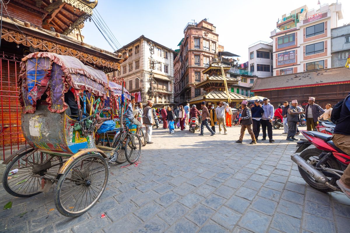 Kathesimbu Stupa im Herzen von Thamel, Kathmandu, Nepal