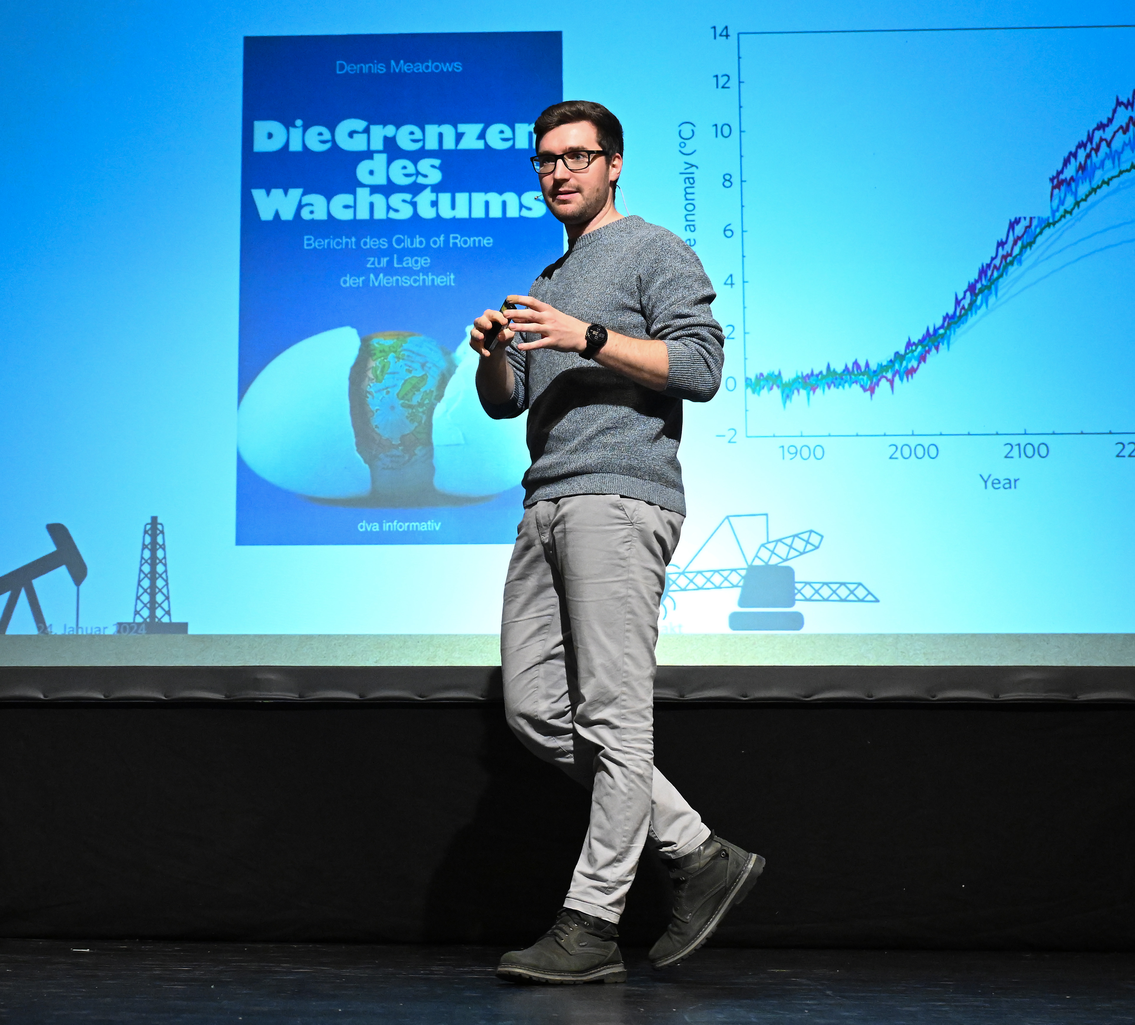David Nelles bei einem Vortrag
