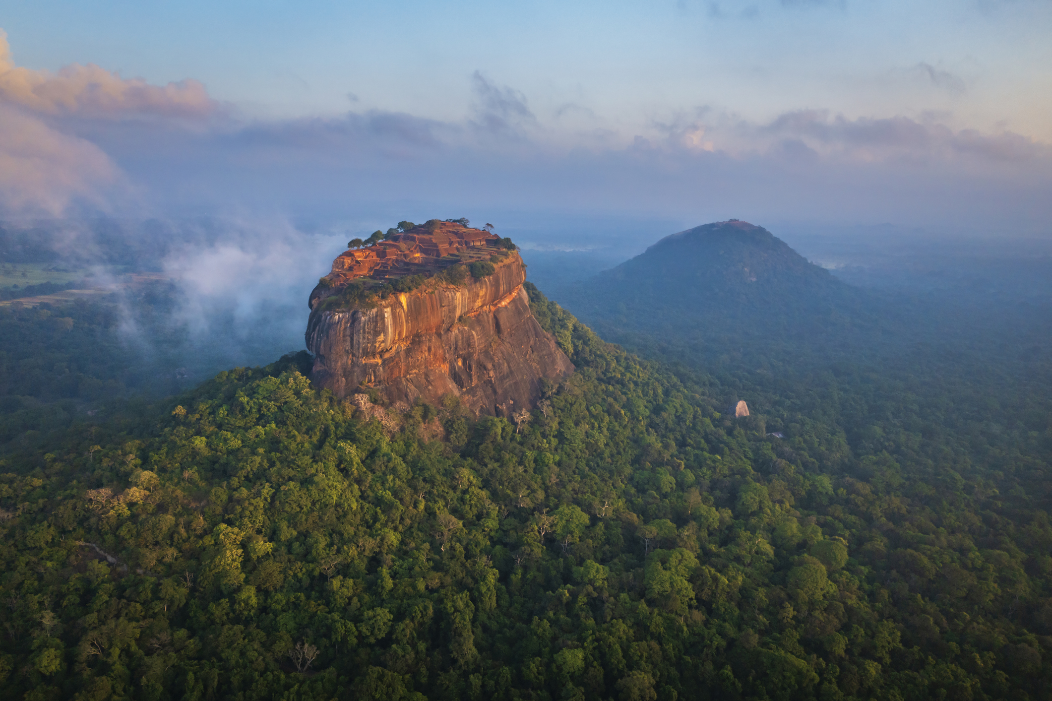 Sigiriya-Felsen von oben, Zentralprovinz, Sri Lanka