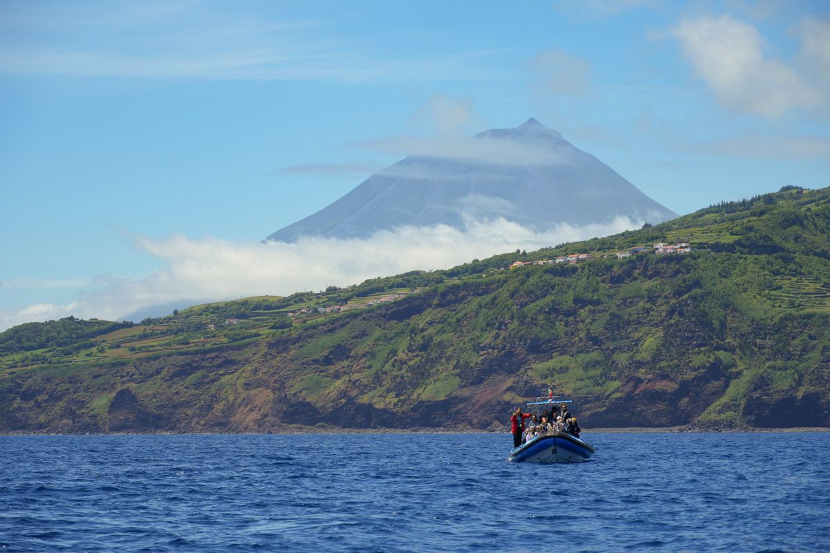 Boot vor der Küste von Pico auf den Azoren