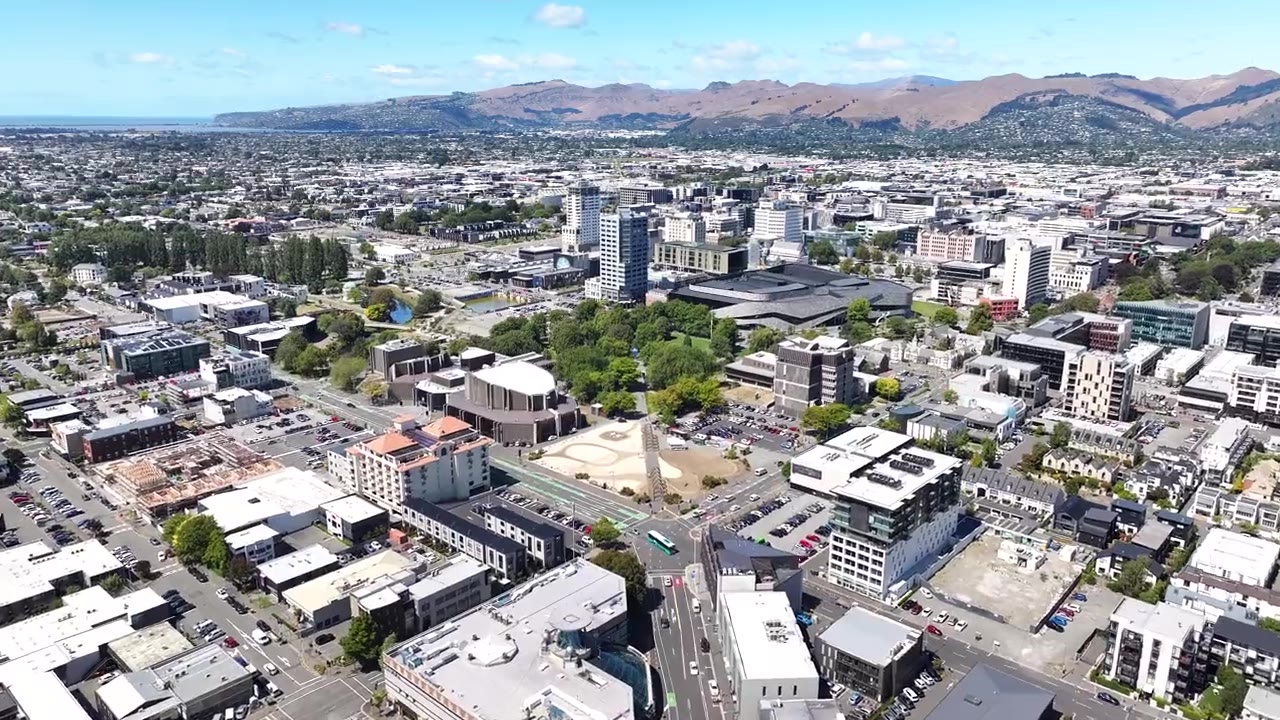 Stadtlandschaft von Christchurch in Neuseeland